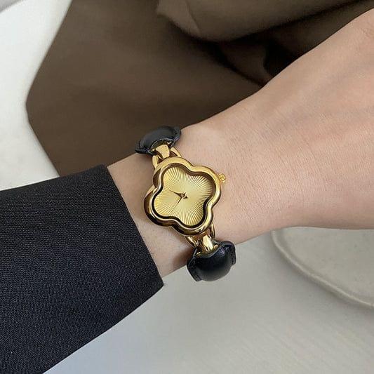 Elegant Flower-Shaped Ladies Watch
