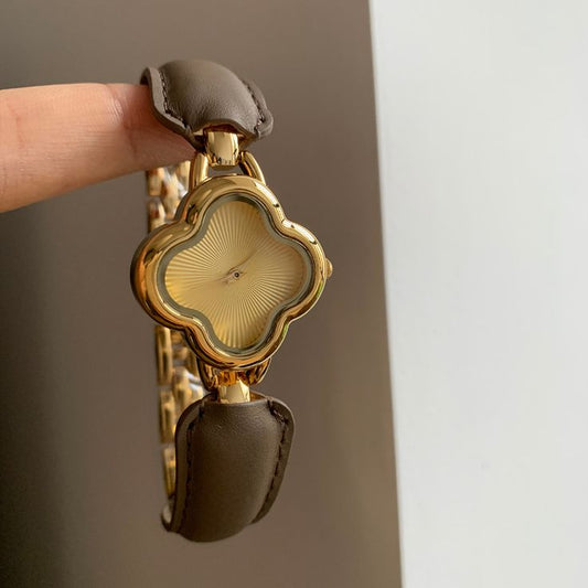 **Elegant Flower-Shaped Ladies Watch**