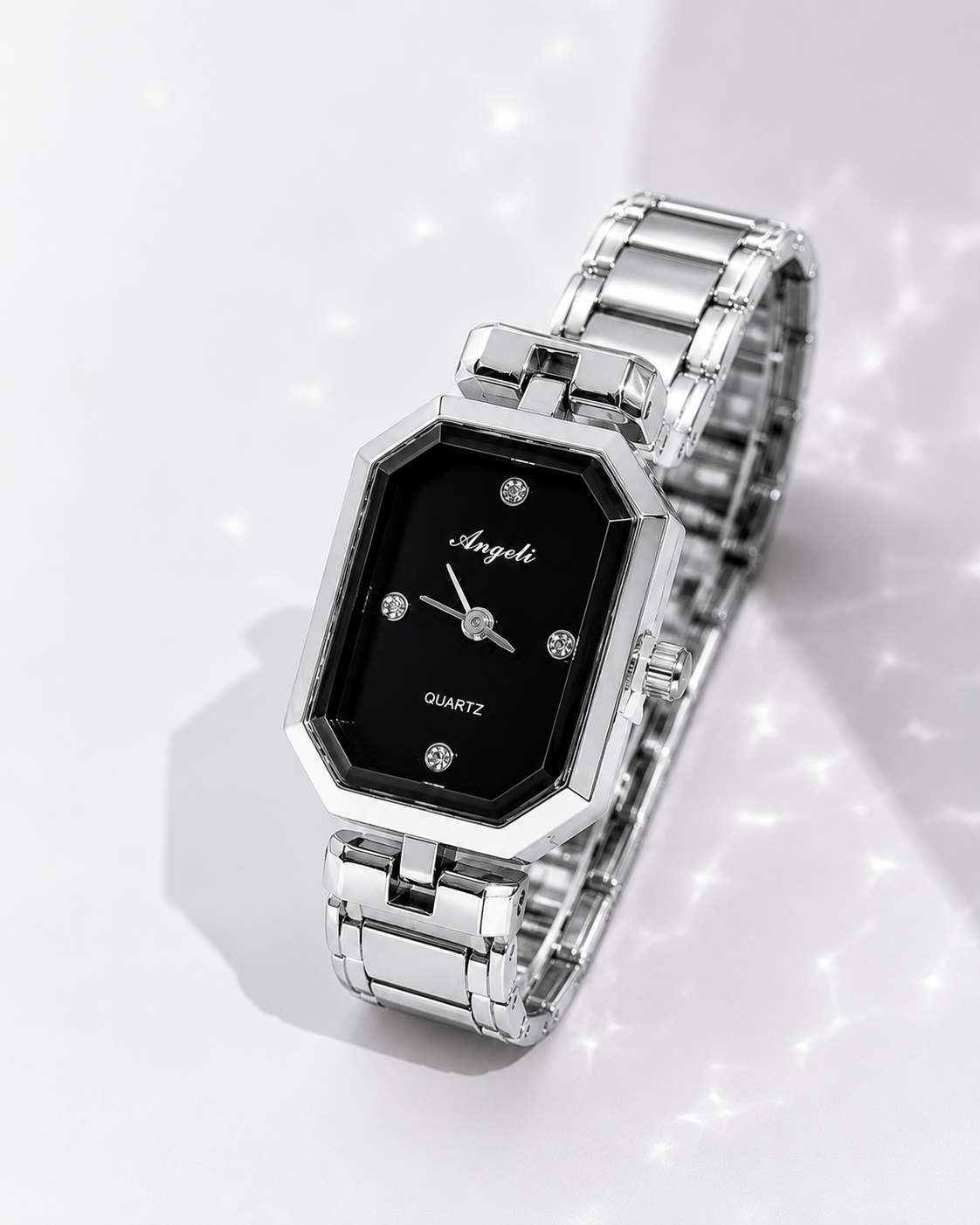 **Elegant Gold Women’s Quartz Watch with Black Dial**