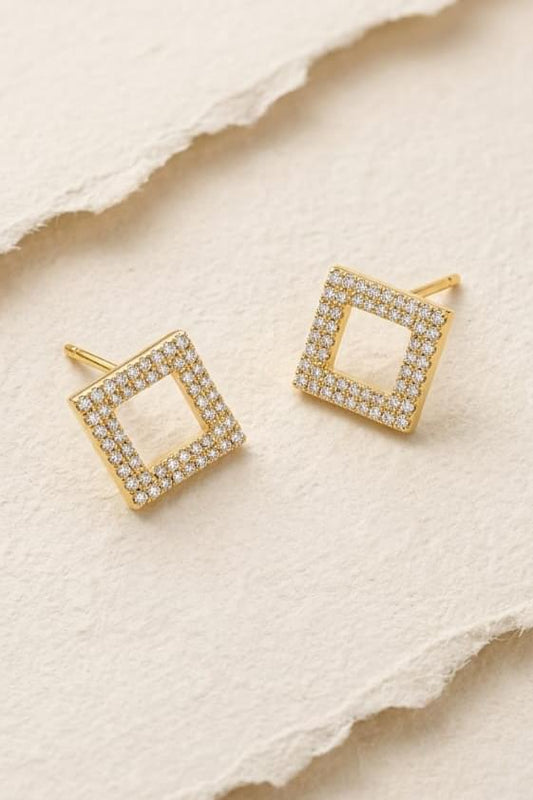 Cute Sparkle Square Earrings